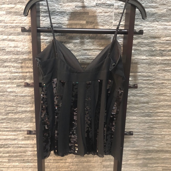 BCBG MaxAzria Silk & Sequin Dress Top - Picture 3 of 11